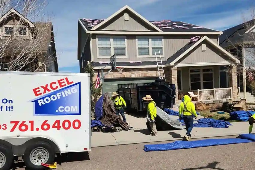 Excel Roofers getting a home ready for roof replacement-1