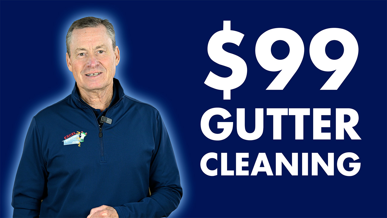 J Bretz of Excel Roofing and the $99 gutter cleaning special