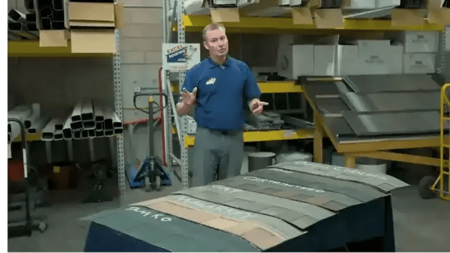 J Bretz with different asphalt shingles