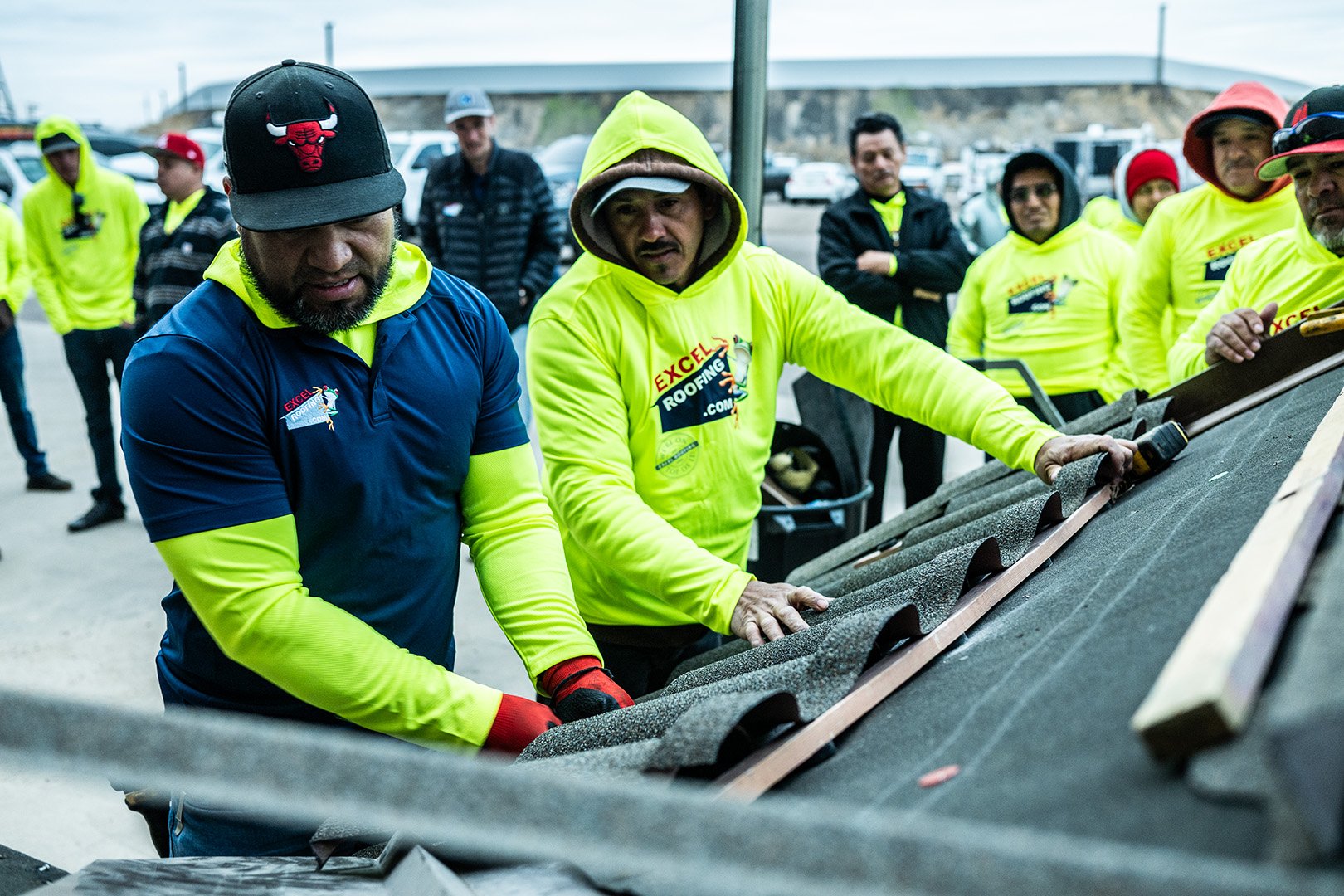 Raul expert roof service technician teaching roofing crews how to install stonecoated steel