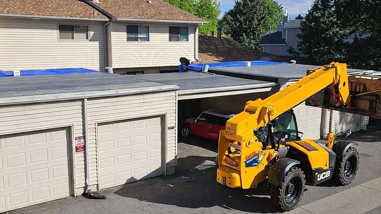 Second Village East_Excel Roofing telehandler