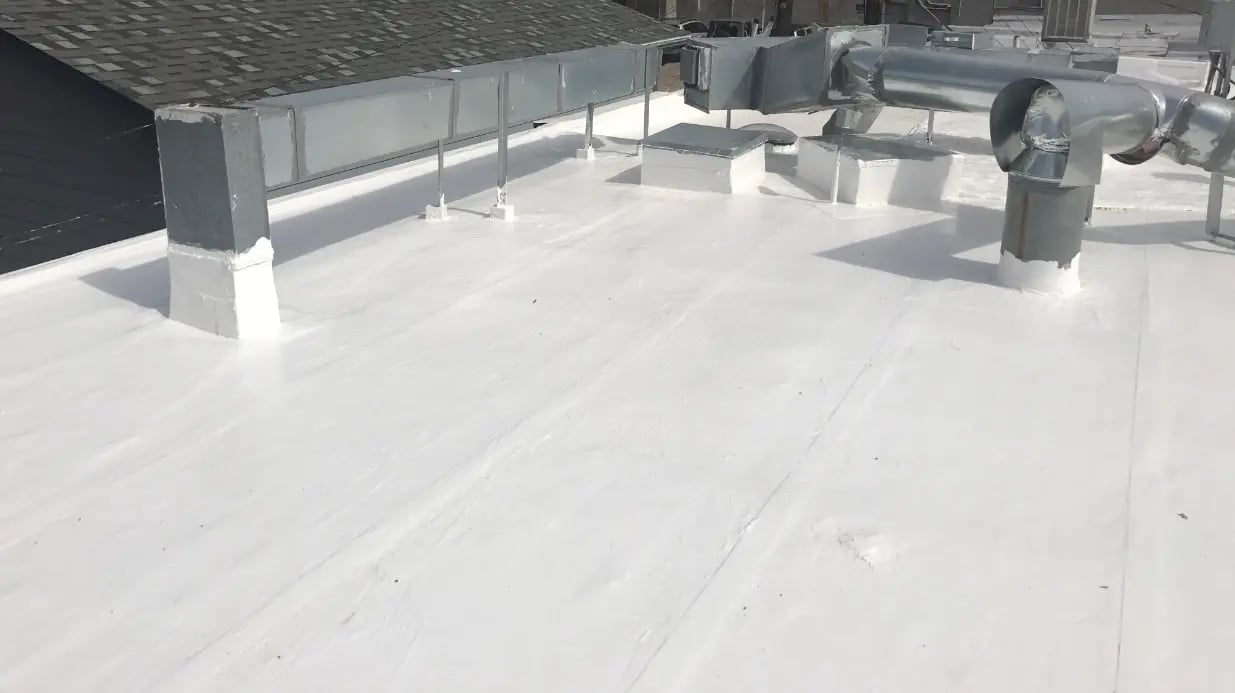 finished gaco roof coating
