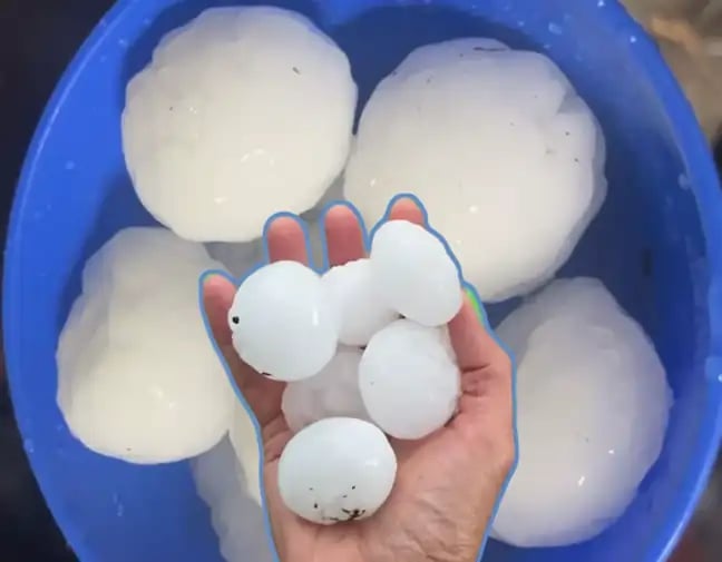 large hail found in ft morgan colorado on june 24th 2026