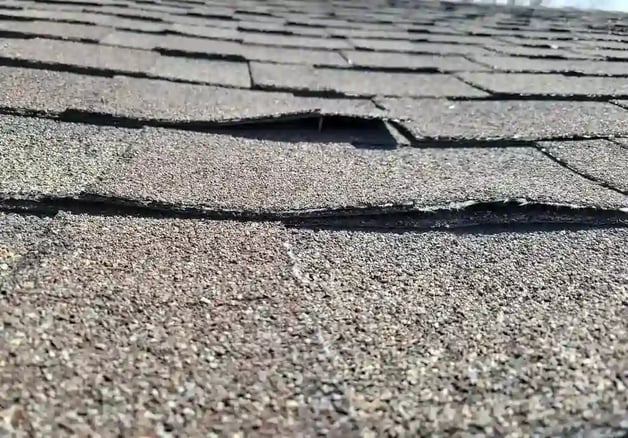 Old roof in aurora colorad