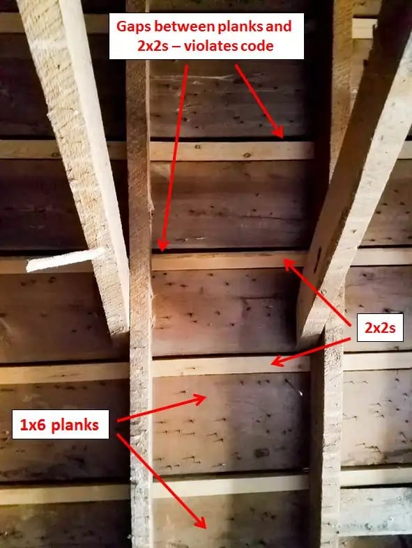 Roof decking attic
