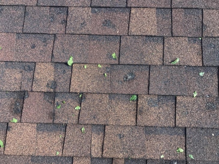 roof-with-hail-damage