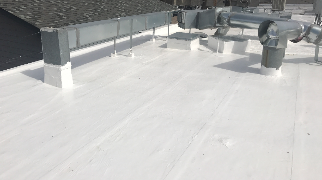 finished gaco roof coating